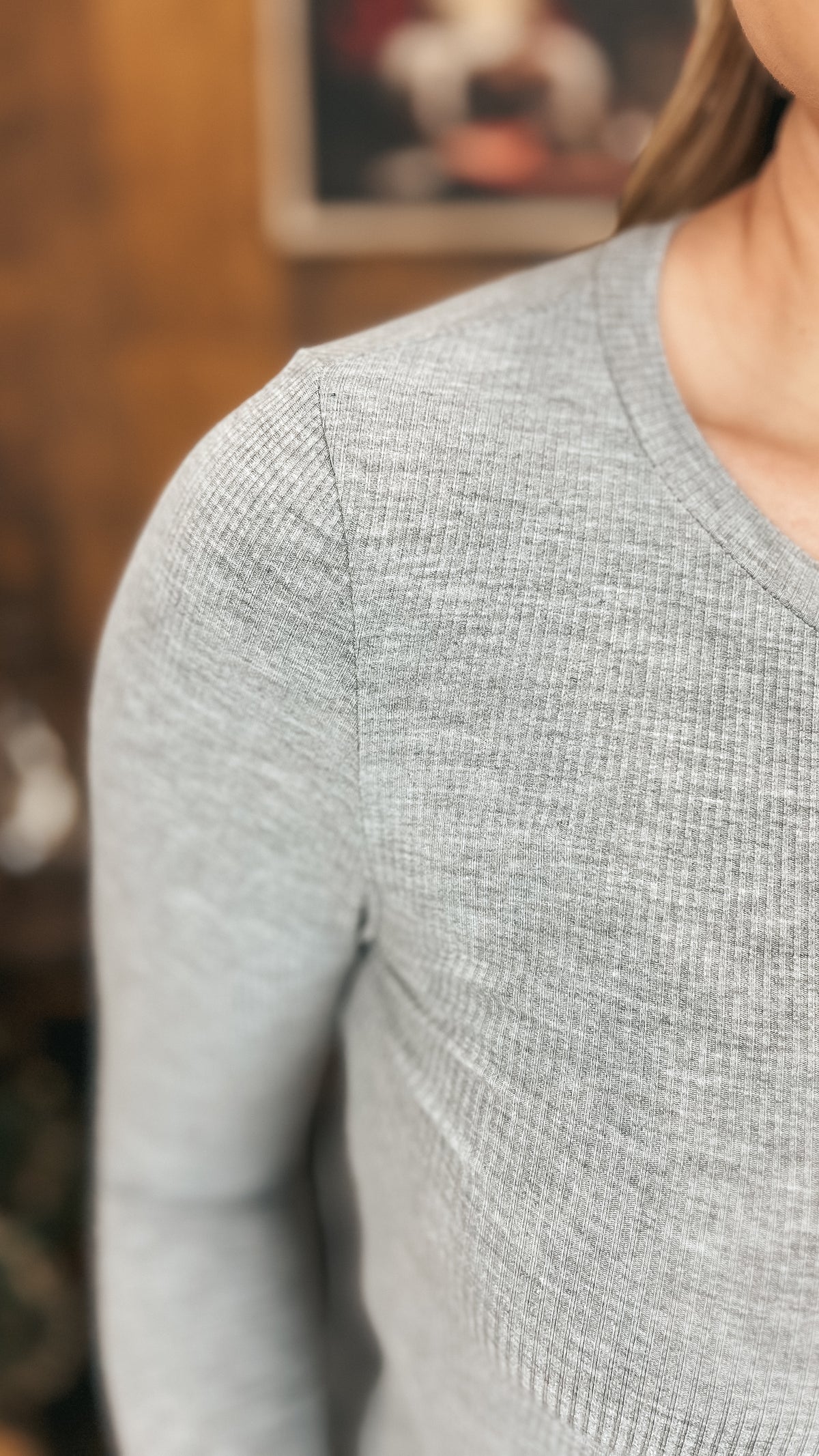 Tatum Ribbed Long Sleeve | Grey
