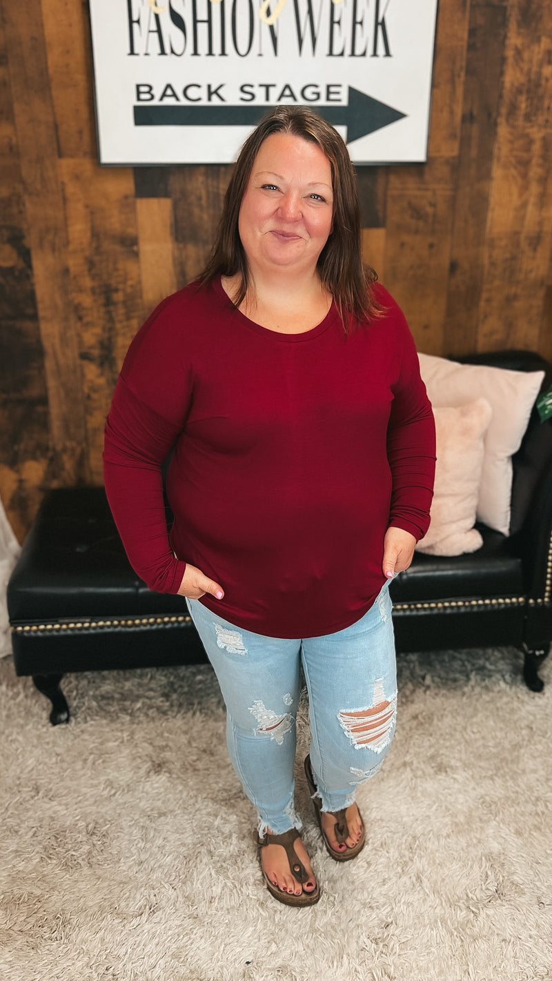 Lauralee Long Sleeve | Burgundy