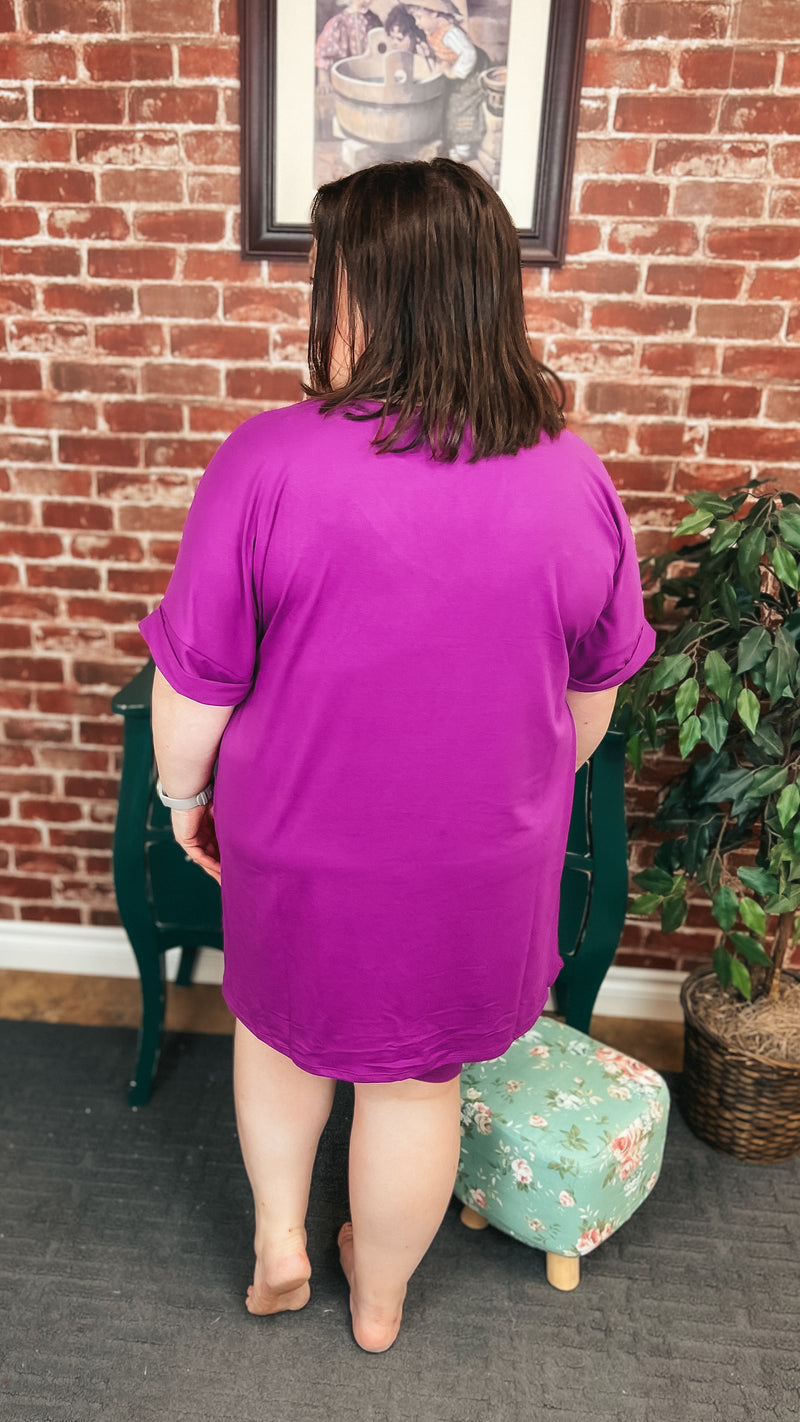Skylar Short Set: Plum