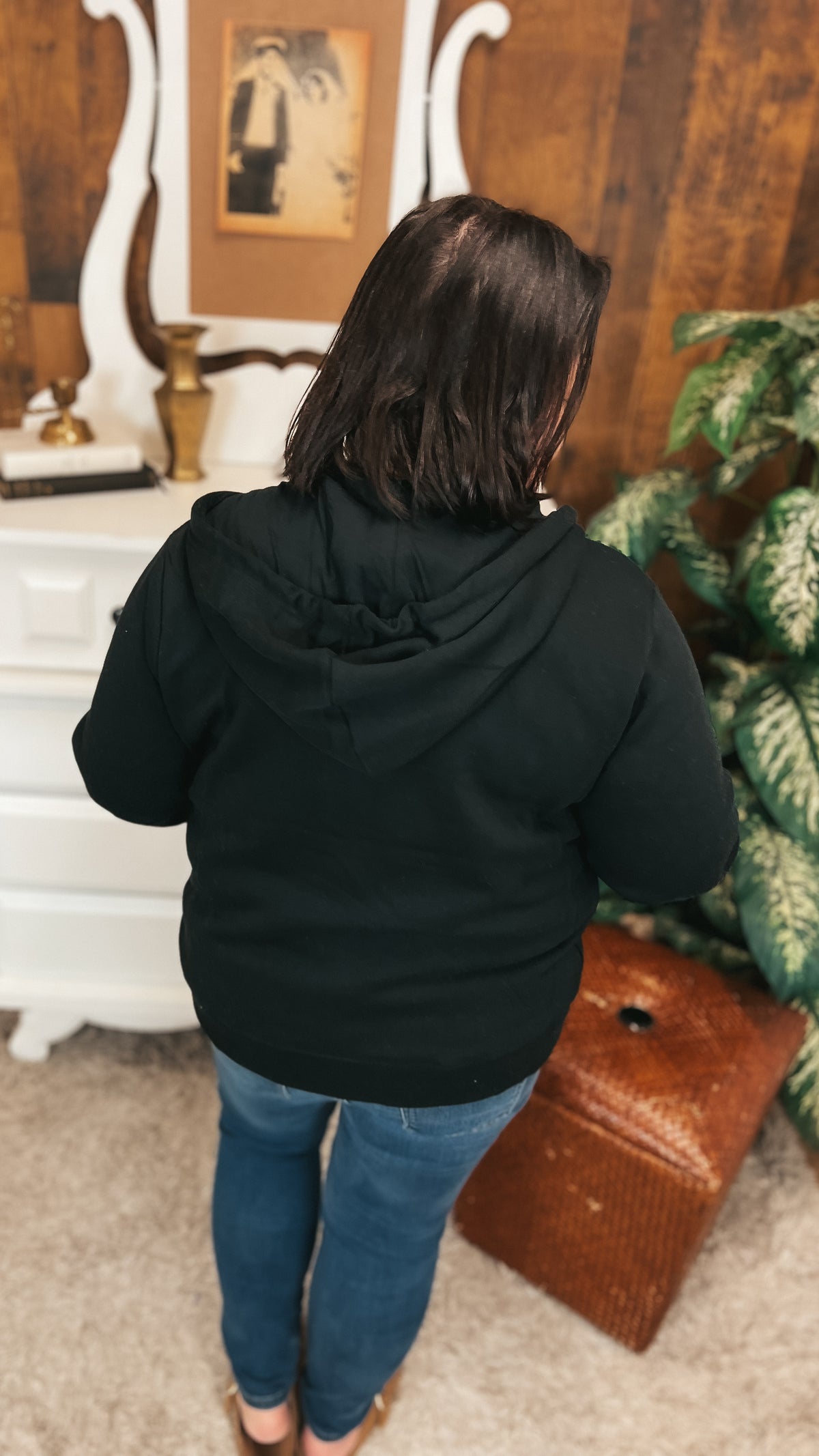 Layne Zip Hoodie: Black