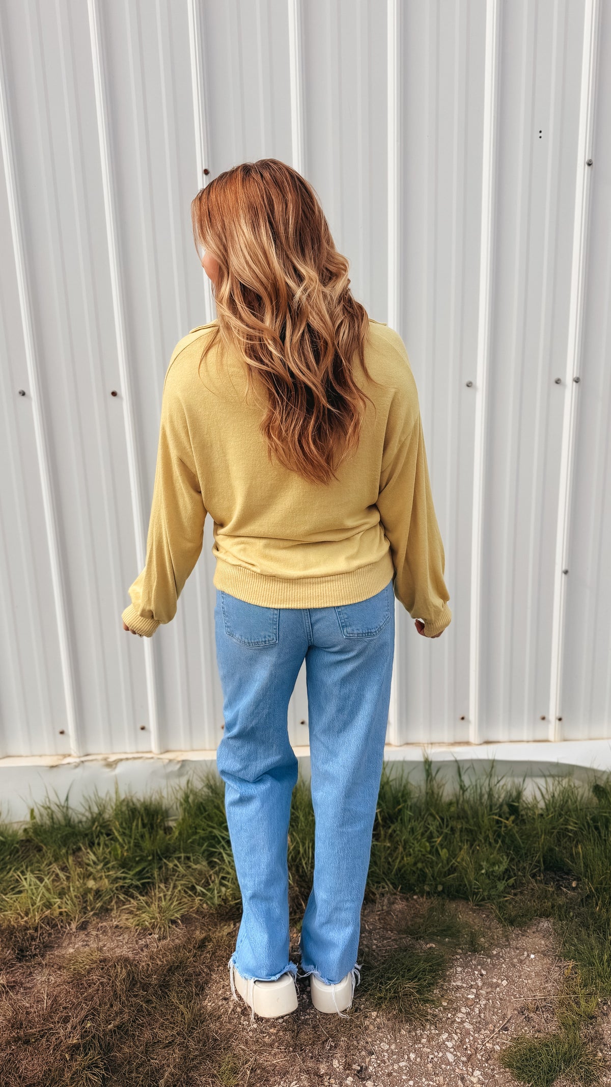 Tamara V-Neck Sweater | Yellow