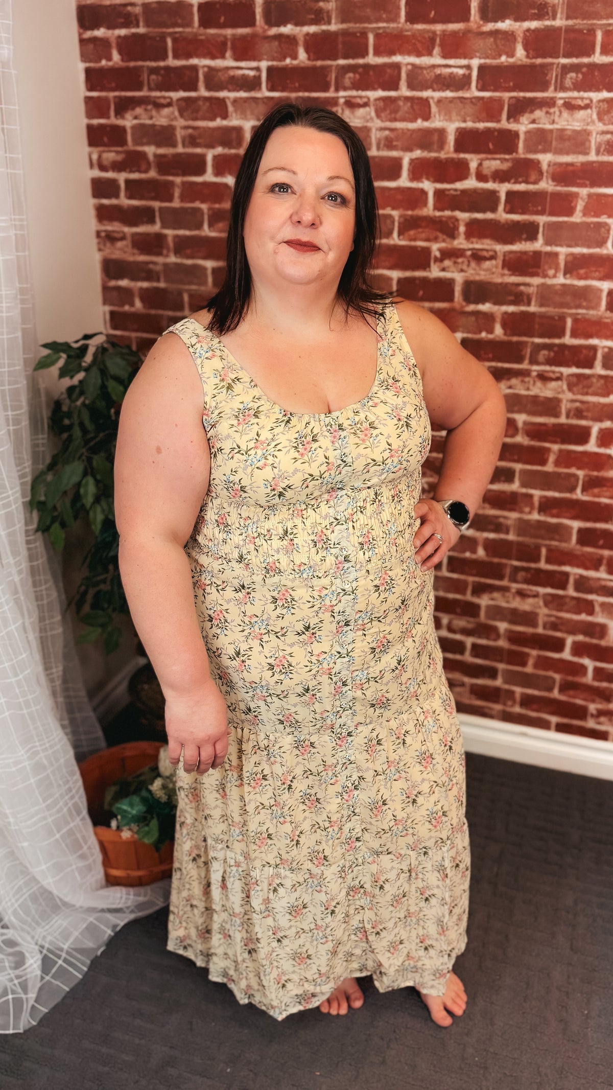 Natasha Floral Sundress | Light Yellow