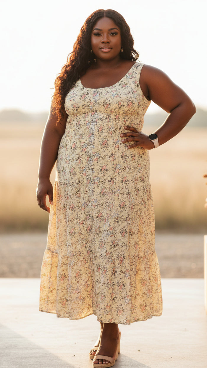 Natasha Floral Sundress | Light Yellow *SALE*