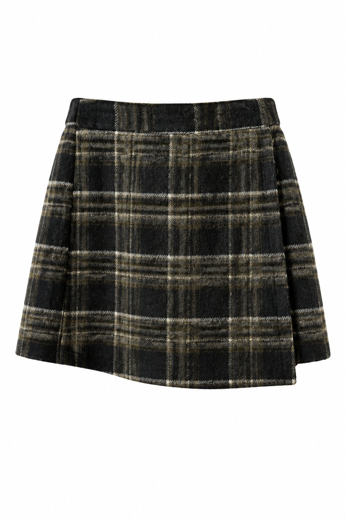 Sophia Fleece Skort | Black & Olive
