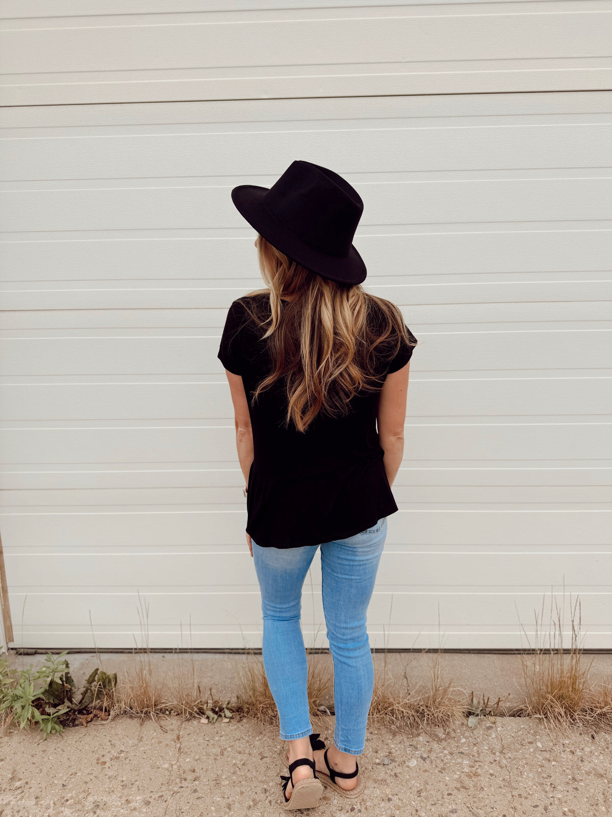 Belle Panama Hat | Black & Camel