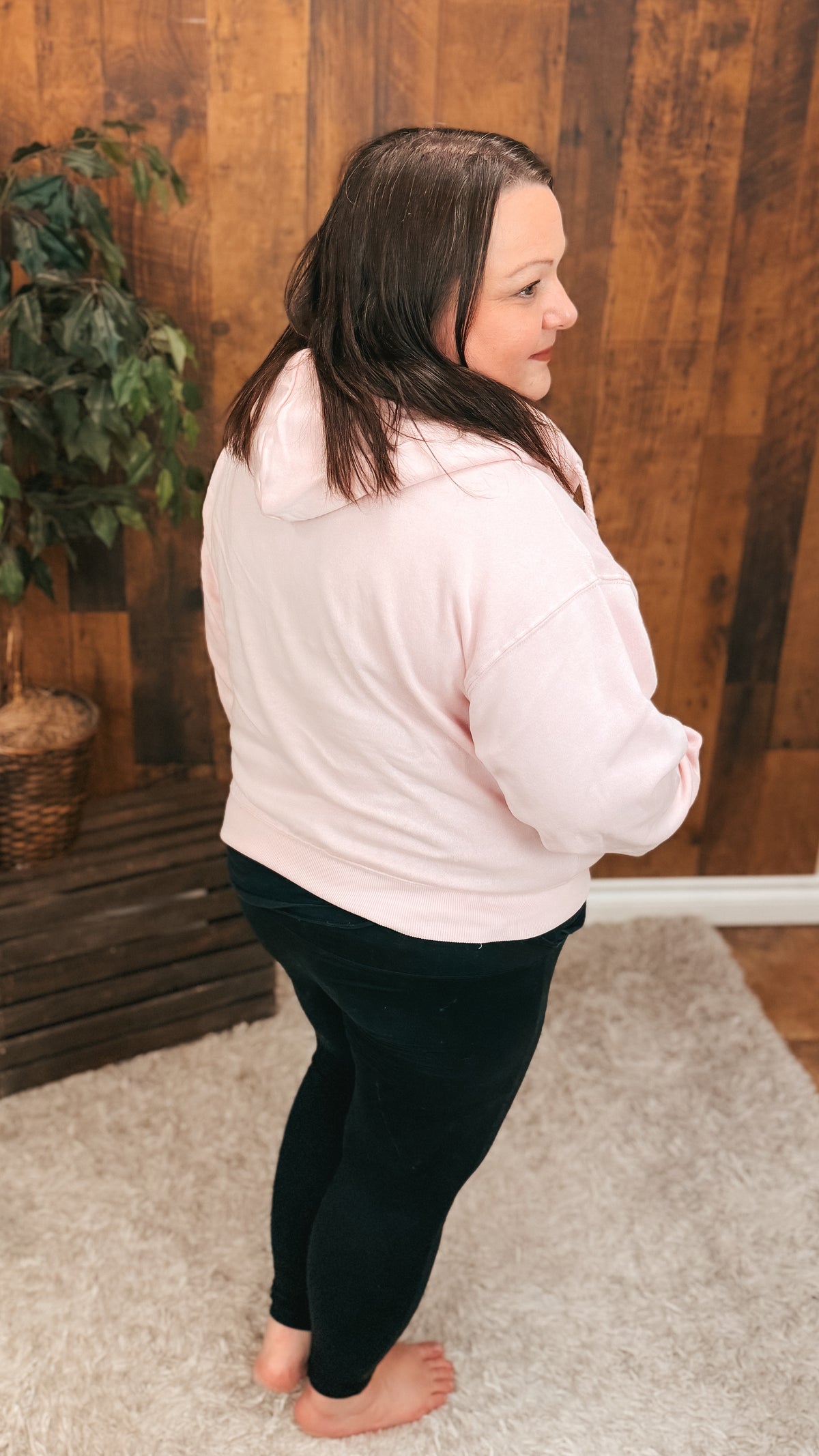 Beth 1/2 Zip Sweatshirt | Baby Pink