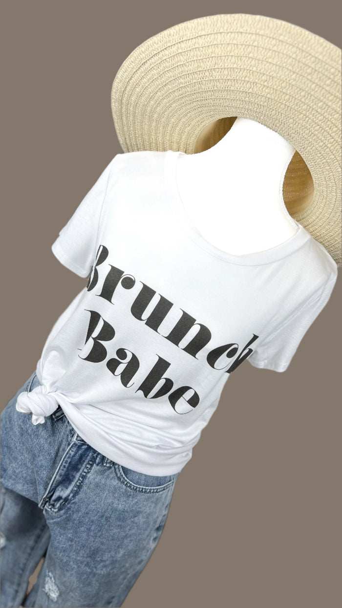 Brunch Babe Graphic Tee: Ivory *SALE*