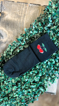 Cherry Crew Socks | Black