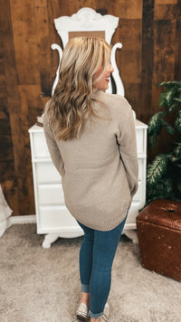 Scarlett Knit Sweater: Light Mocha