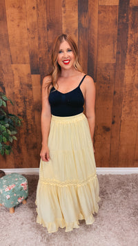 Martina Maxi Skirt| Yellow