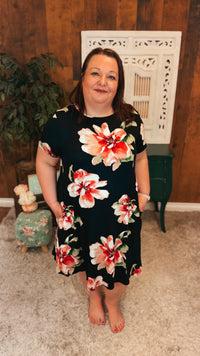 Mariah Floral Sundress | Black