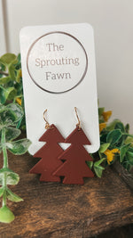 Tree Earrings: Brown