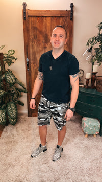 Patrick Shorts: Black Camo