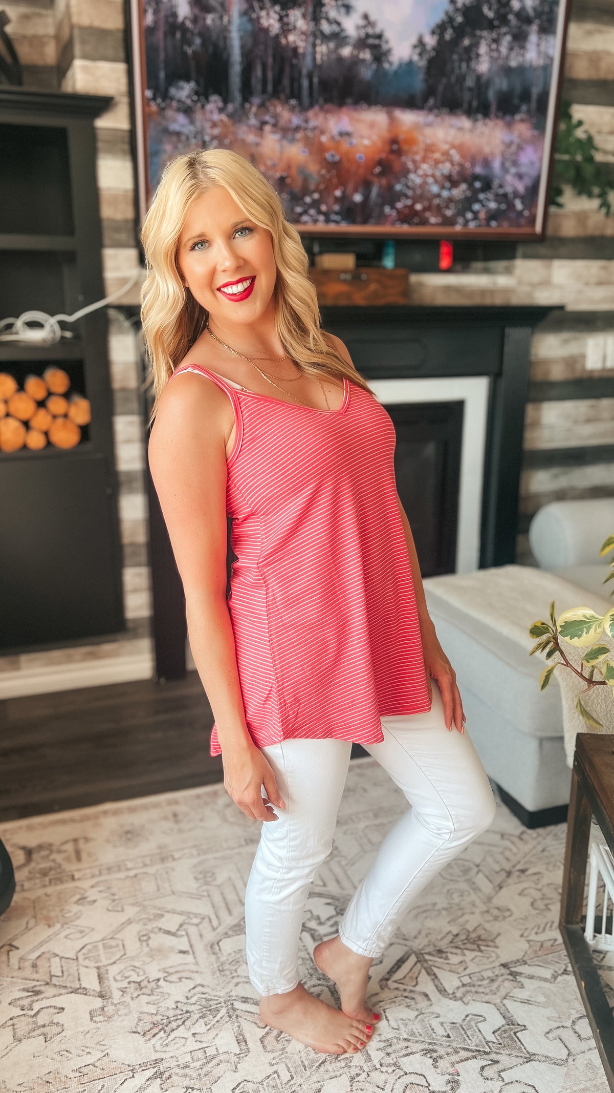 Calla Tank Top | Rose