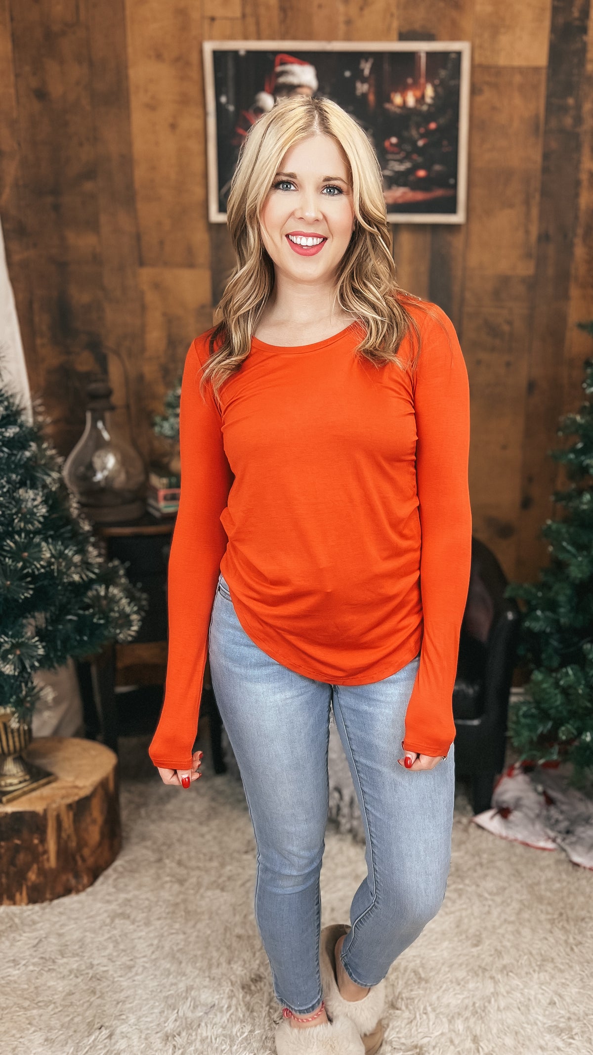 Lauralee Long Sleeve | Burnt Rust