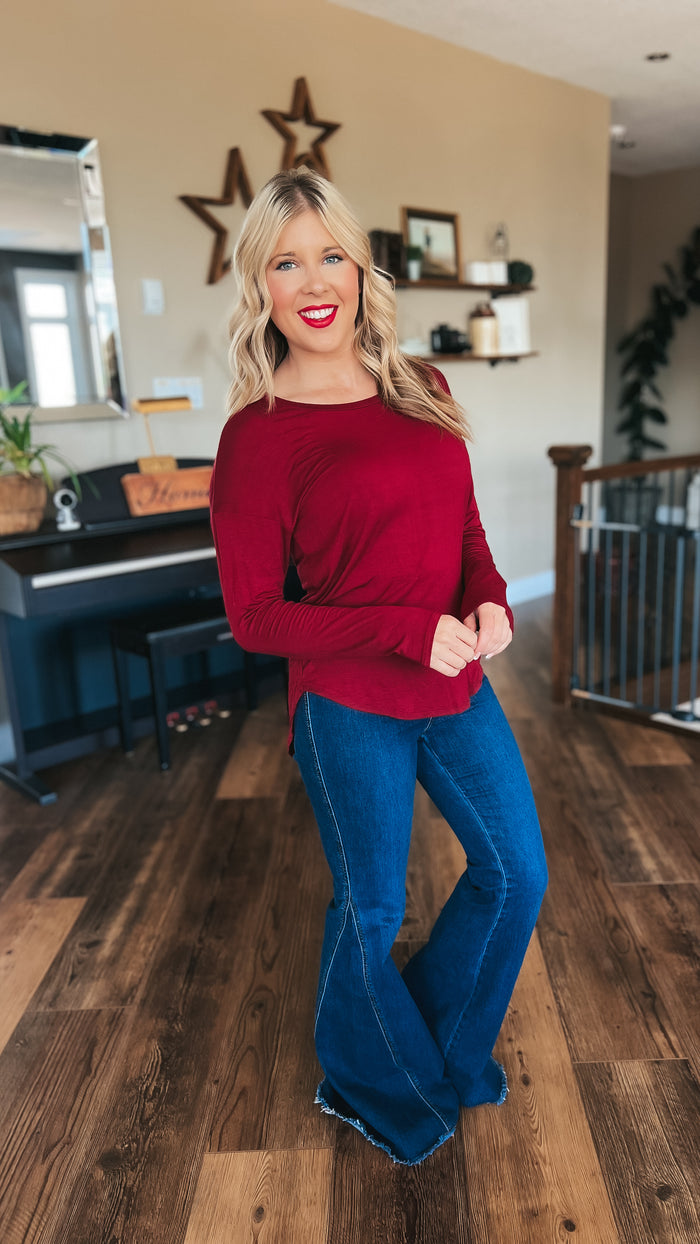 Lauralee Long Sleeve | Burgundy