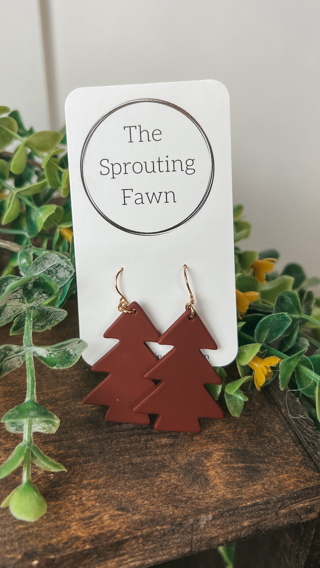 Tree Earrings: Brown
