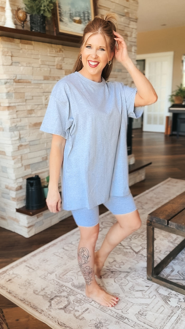 Nic Short Set: Heather Grey