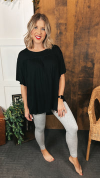 Grey cotton leggings