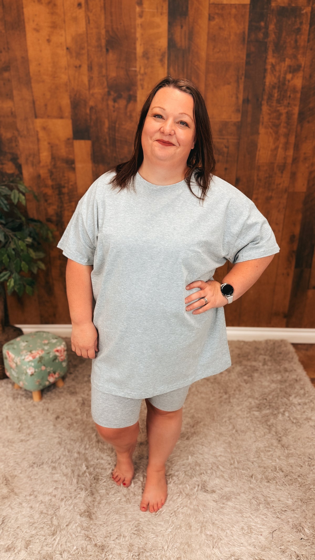 Nic Short Set: Heather Grey
