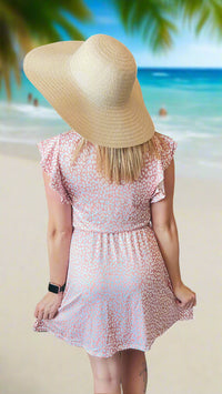 tan color floppy beach hat