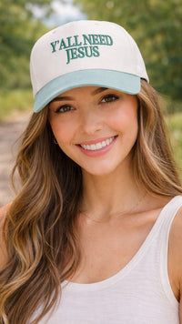 Ya'll Need Jesus Baseball Hat: Forest