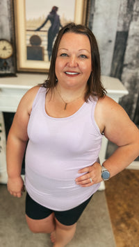 Rynlee Ribbed Tank Top: Lavender