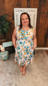 Kyrah Floral Sundress | Pink & Blue