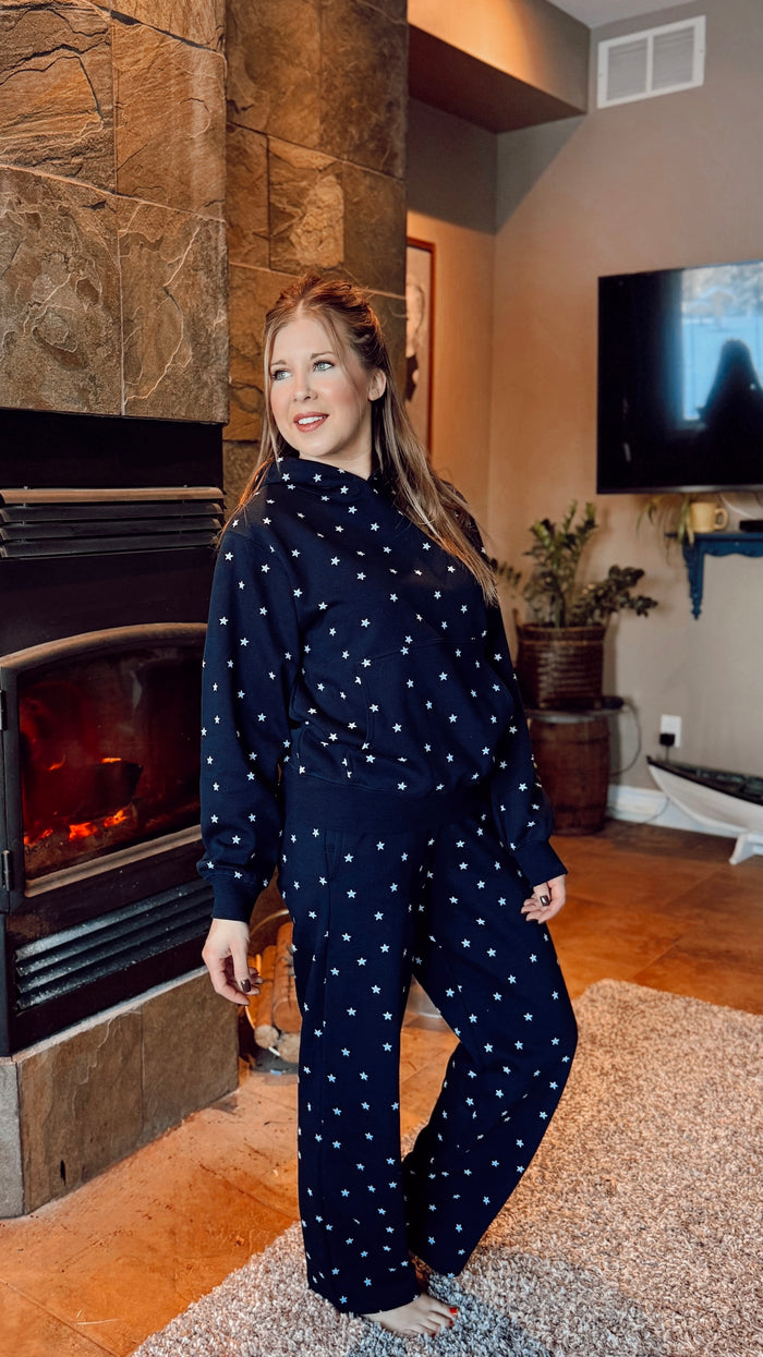Arianna Star Hoodie | Navy