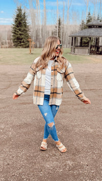 Charlotte Shacket| Brown & Cream *SALE*