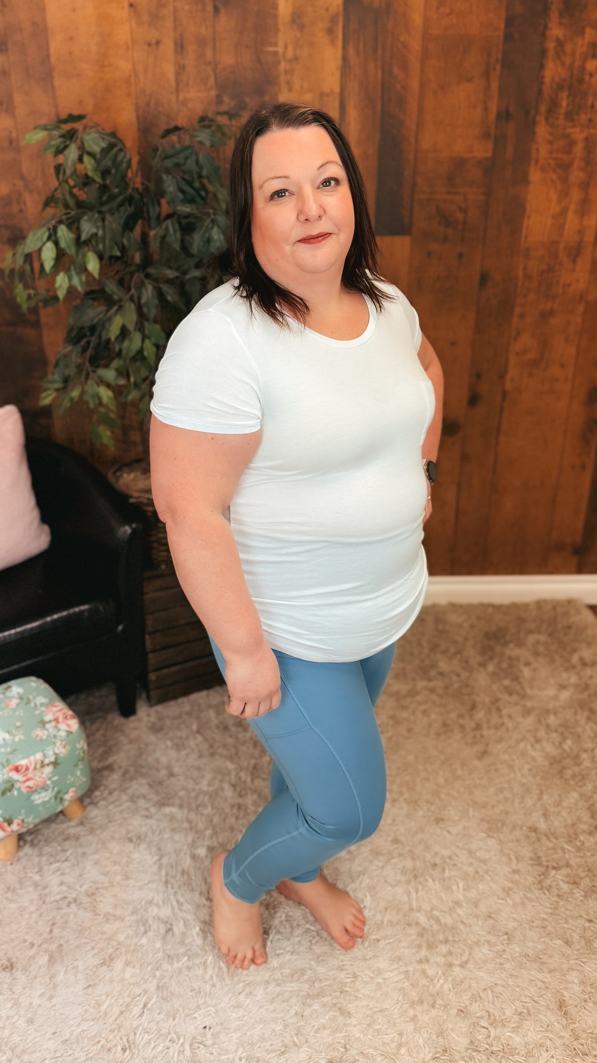 Zoey Athletic Leggings | Ice Blue