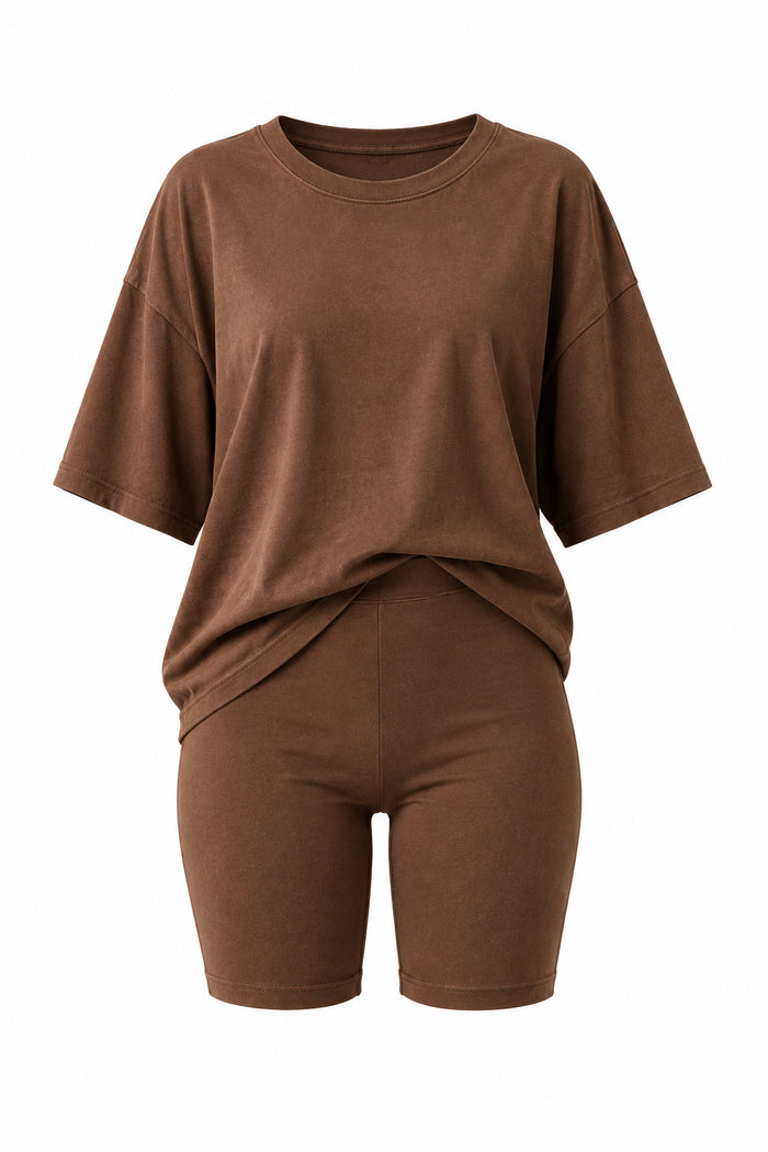 Nic Short Set: Brown