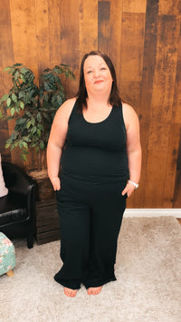 Toni Wide Leg Jogging Pants | Black