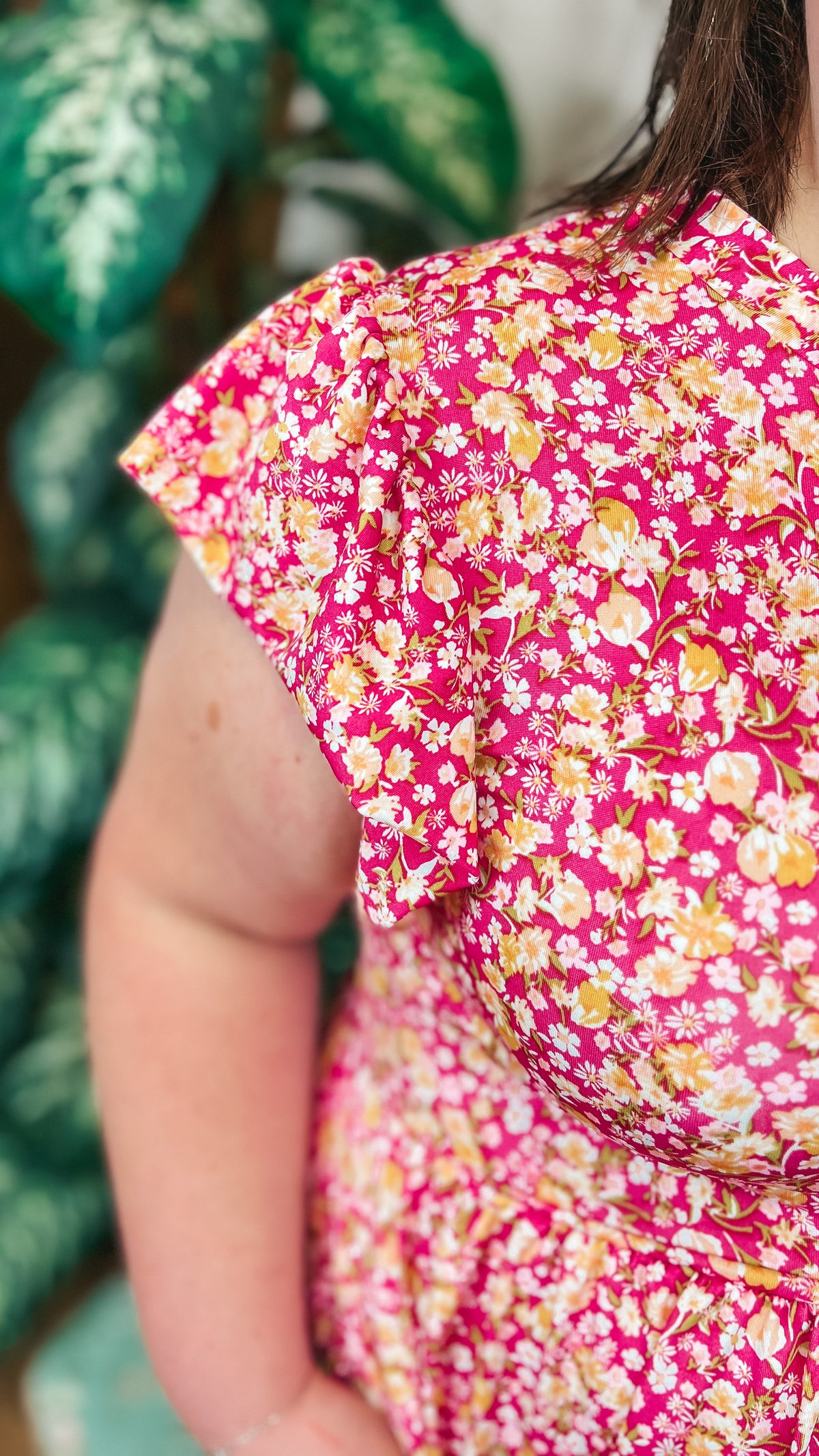 Victoria Floral Sundress: Fuchsia