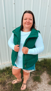 Tori Puffer Vest | Hunter Green
