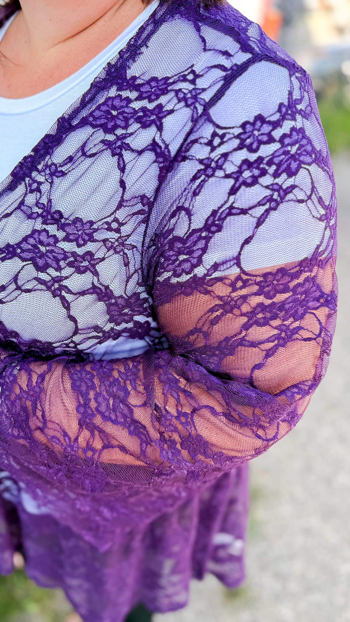 Rosemary Lace Cardigan | Purple