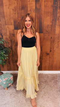 Martina Maxi Skirt| Yellow