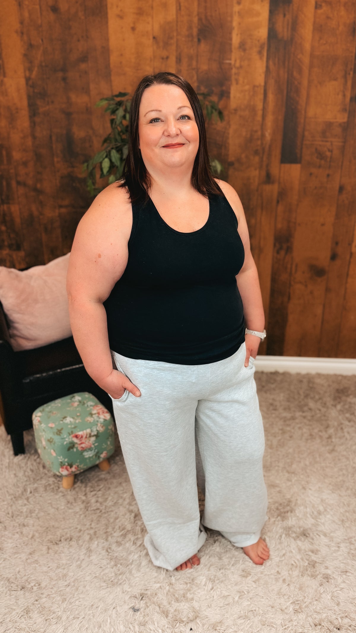 Toni Wide Leg Jogging Pants | Grey