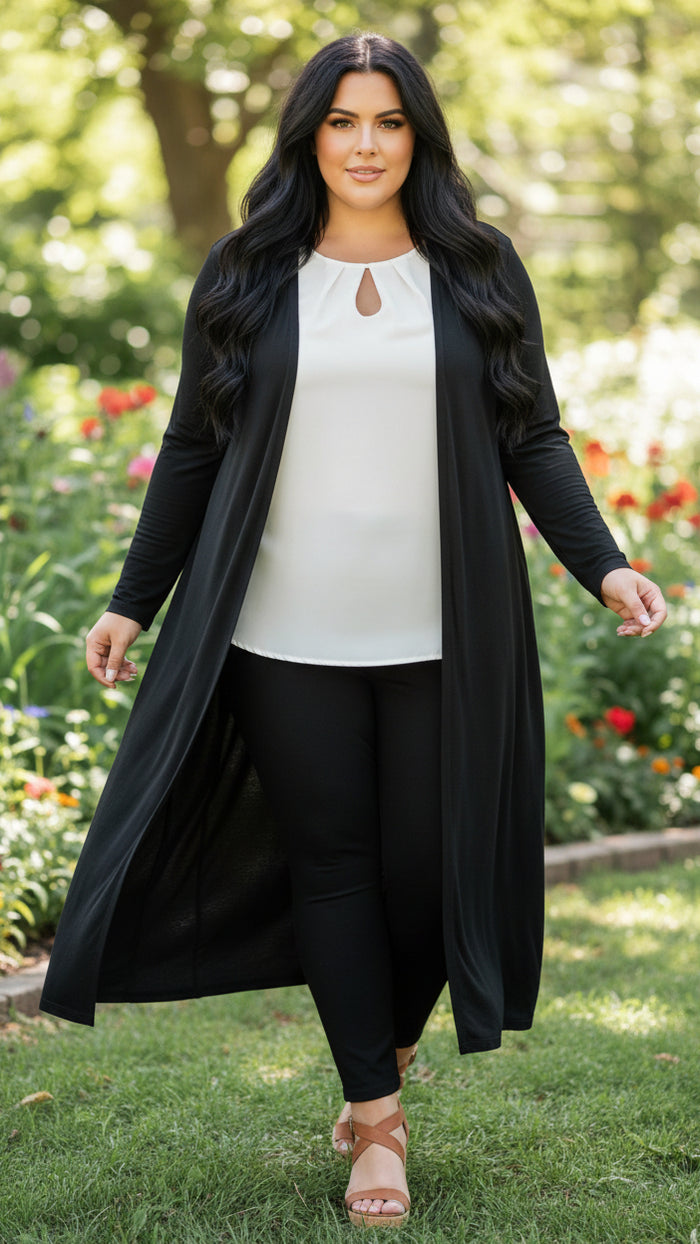 Becca Duster Cardigan | Black