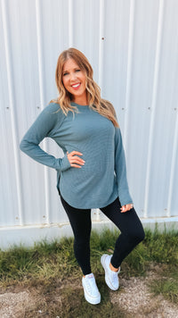 Leslie Waffle Long Sleeve | Ash Jade