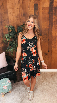 Julie Tunic Dress | Black Floral