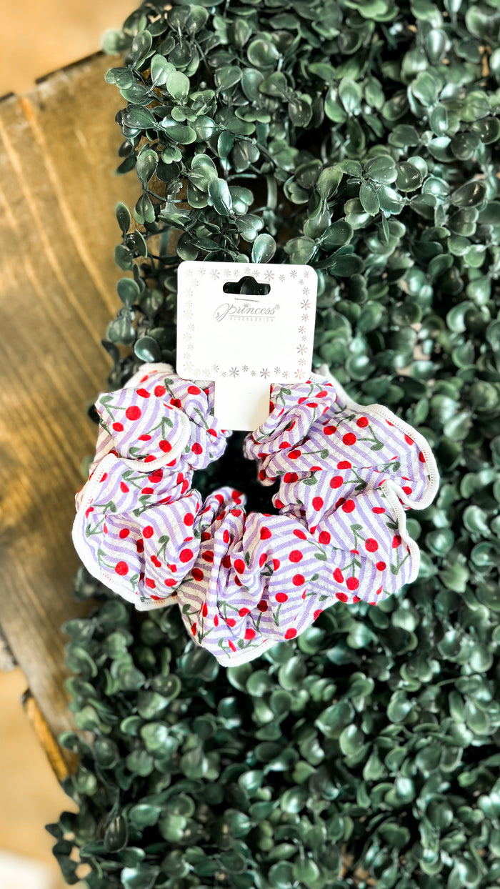 Cherry Scrunchie | Purple