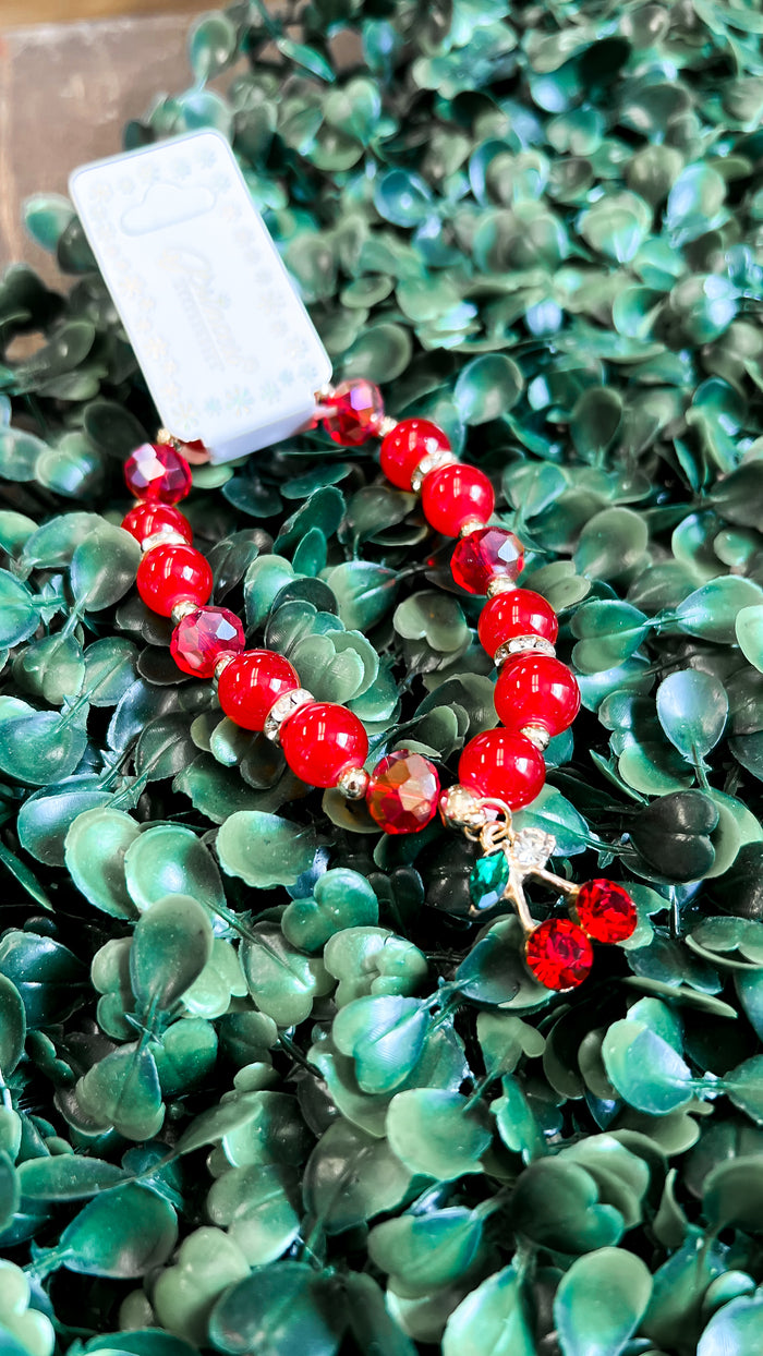 Cherry Beaded Bracelet