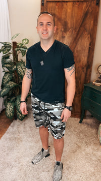 Patrick Shorts: Black Camo