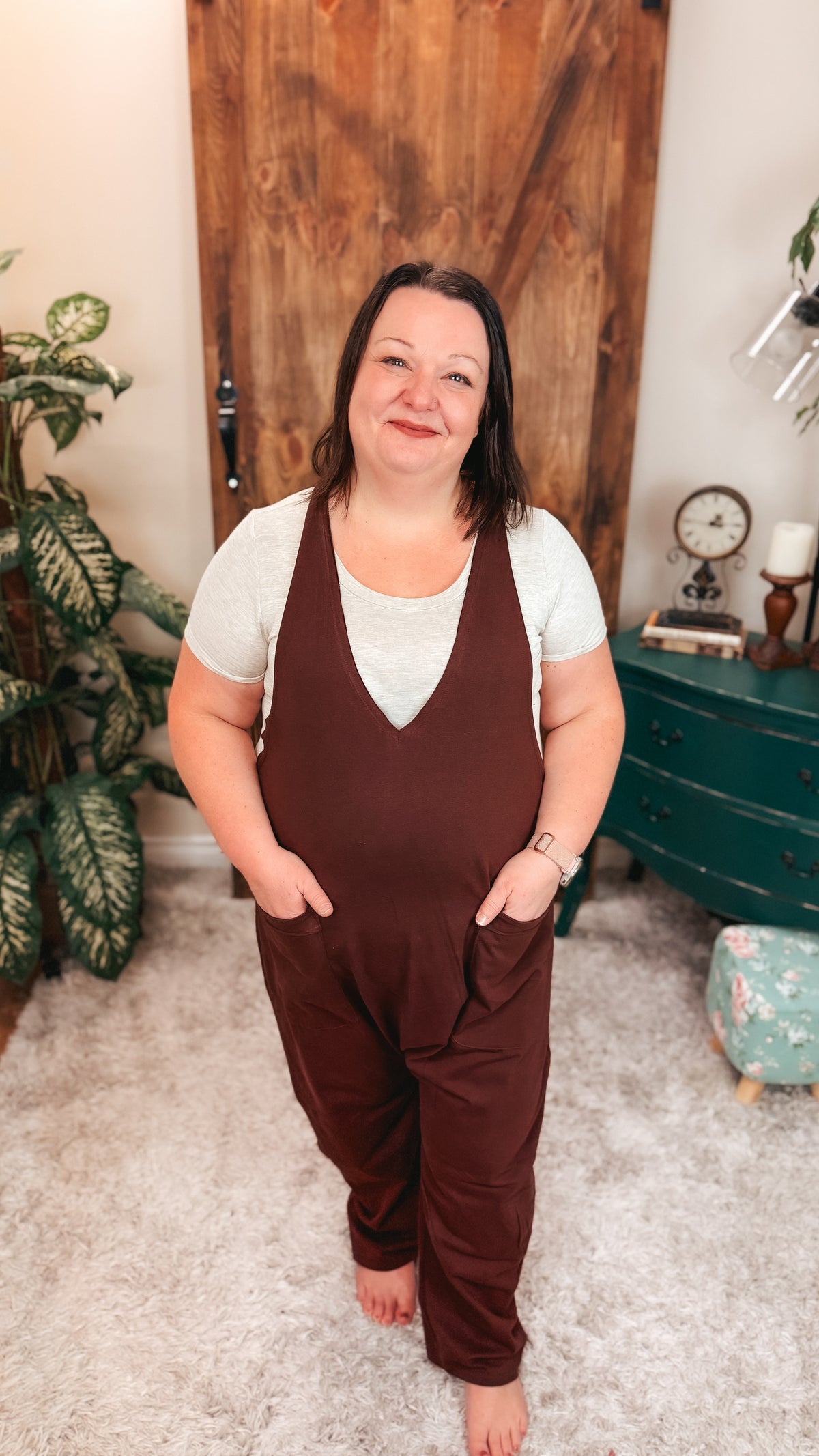 Jillian Romper | Chocolate Brown