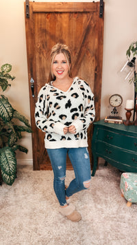 Karen Leopard Print Hoodie | Cream