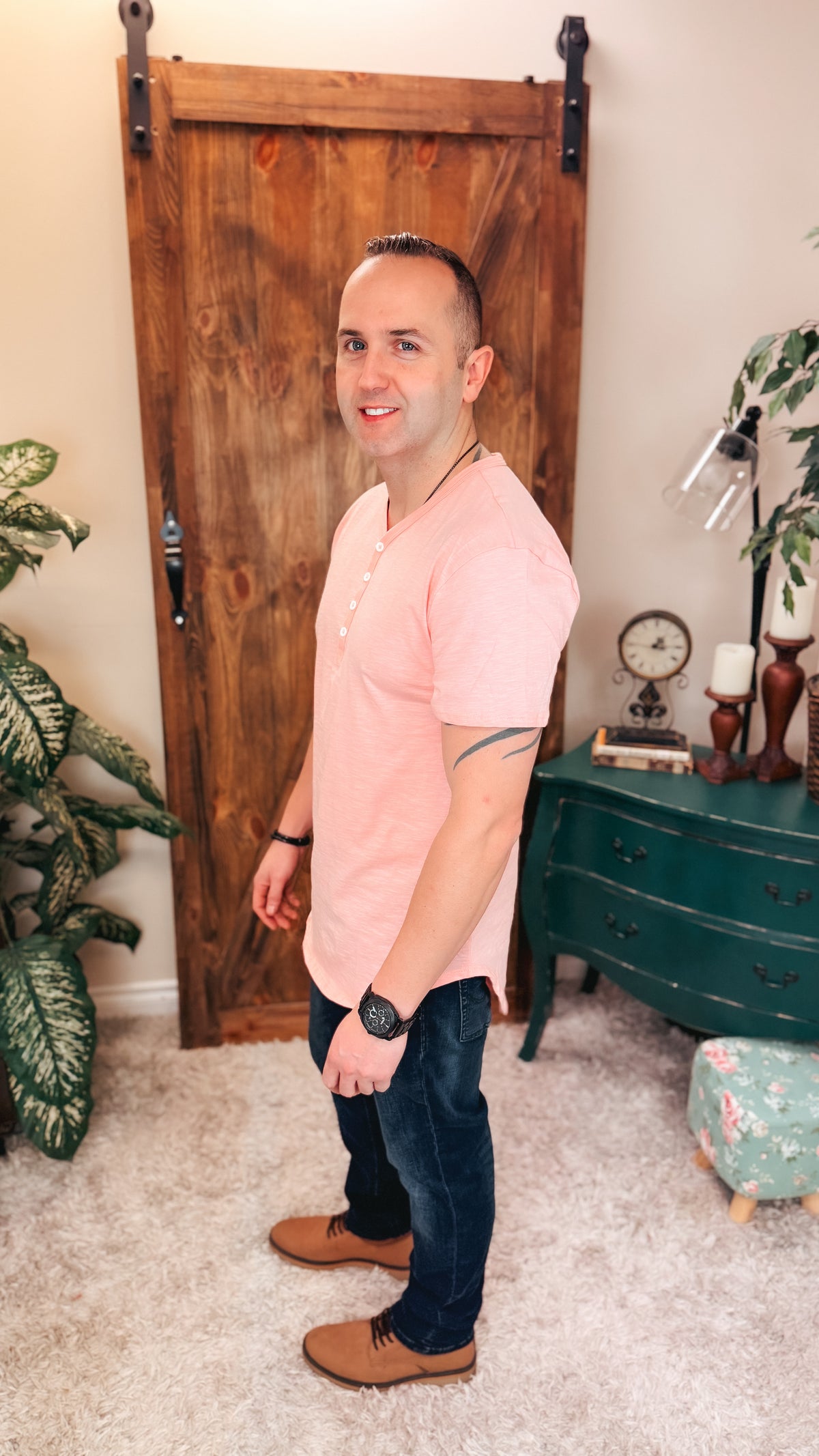 James Henley Tee: Salmon
