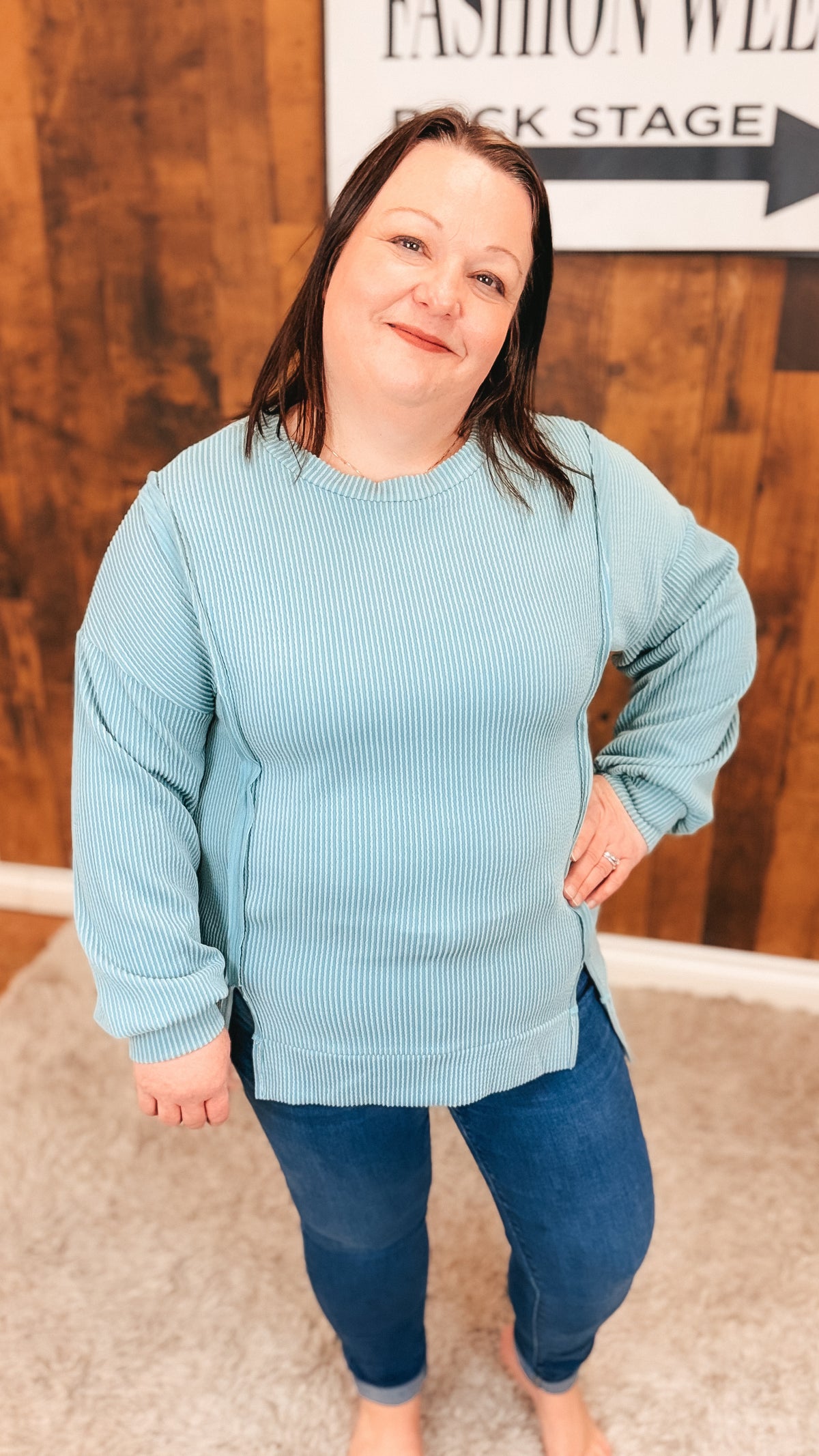 Nancy Ribbed Long Sleeve | Sage