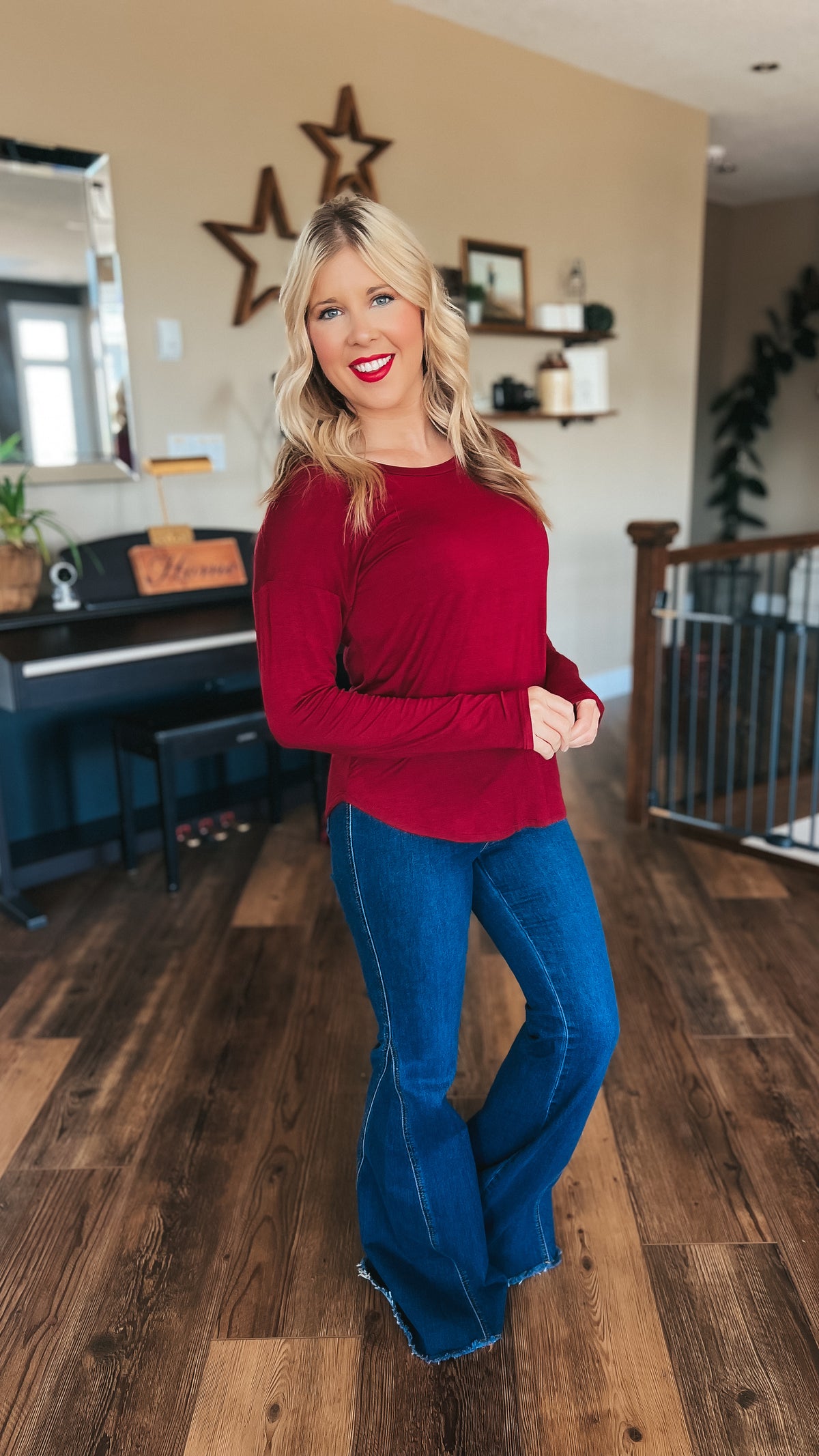 Lauralee Long Sleeve | Burgundy