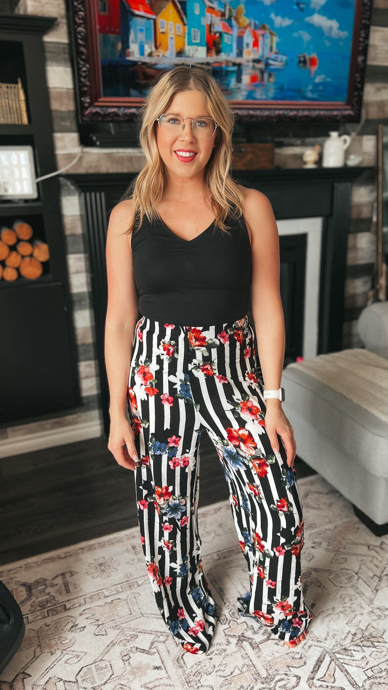 Shelly Wide Leg Floral Pants